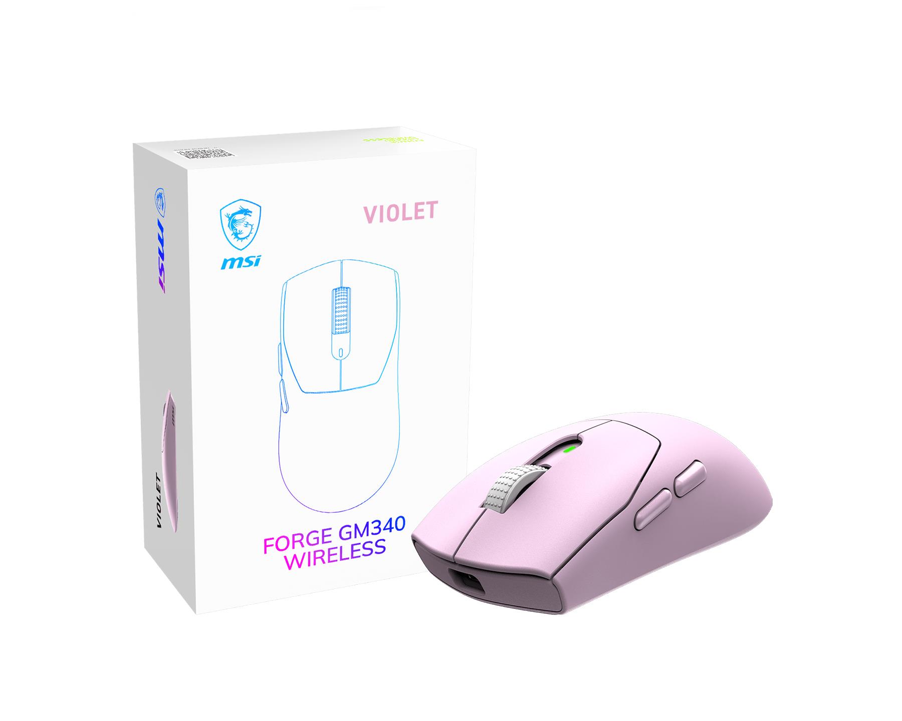 msi forge gm340 wireless violet