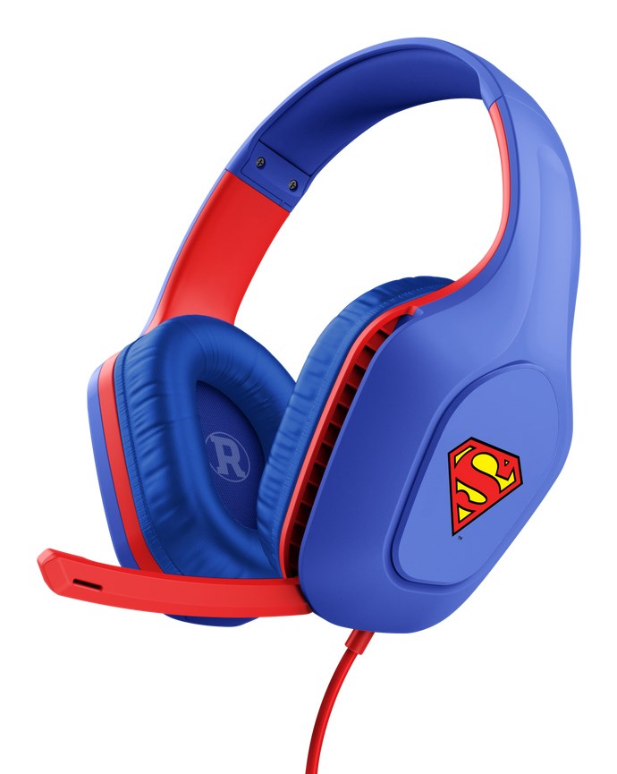 trust gxt 415sm zirox headset wired head band gaming blue red