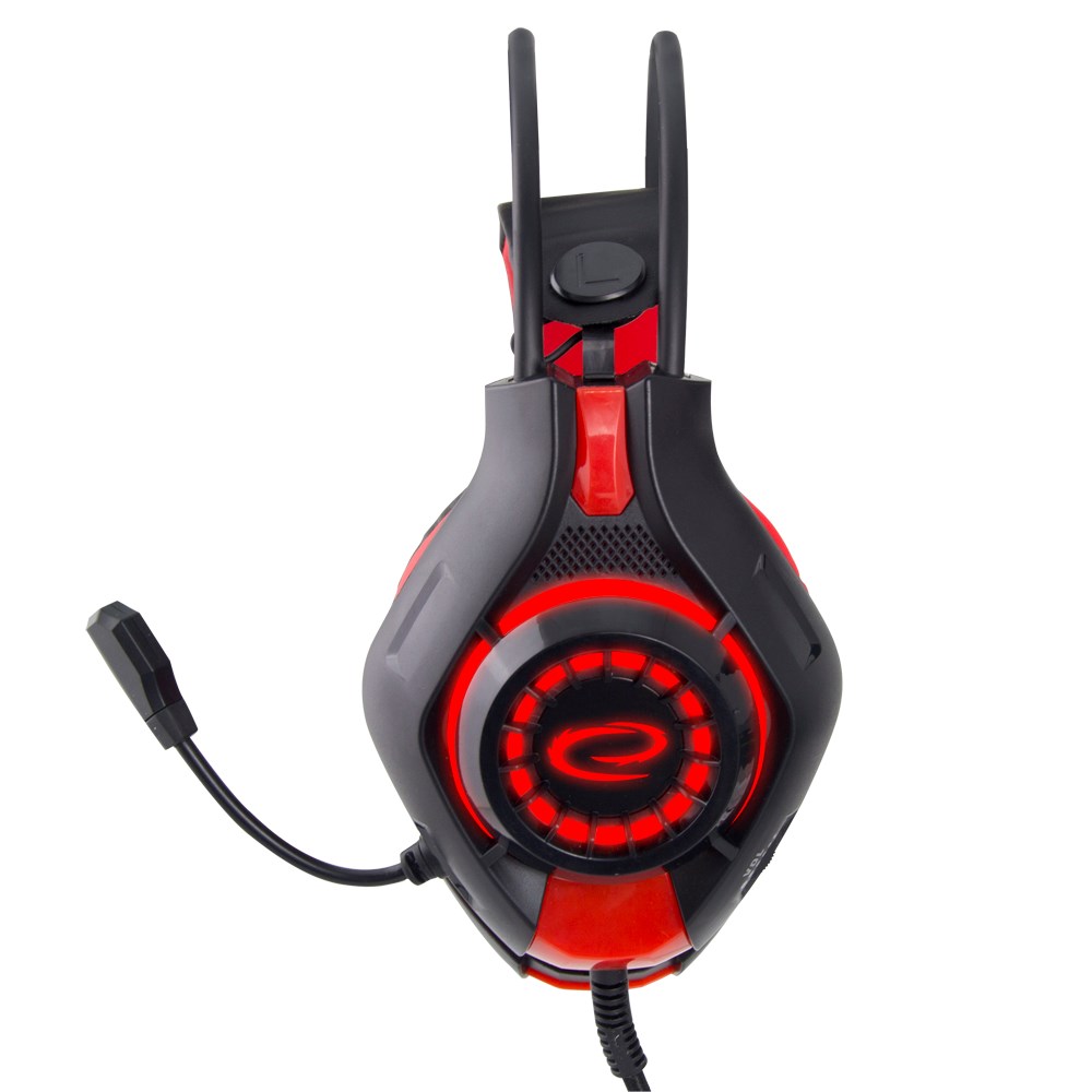 esperanza egh420r headphones with microphone headband black red 2