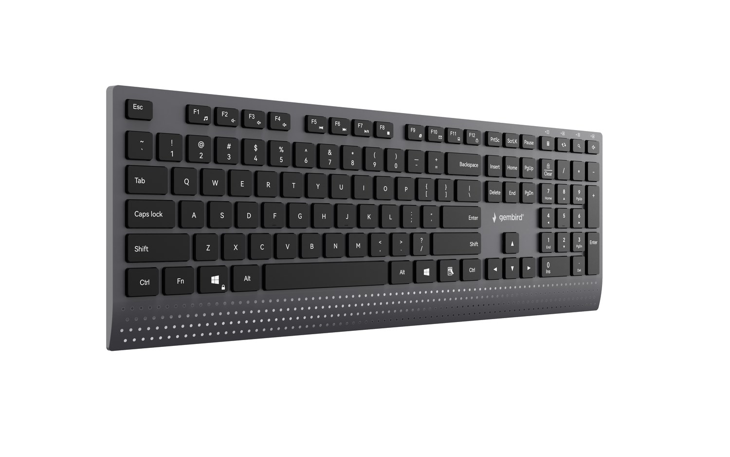 gembird kb mch 06 slim wired multimedia keyboard with type c adapter us layout black 3