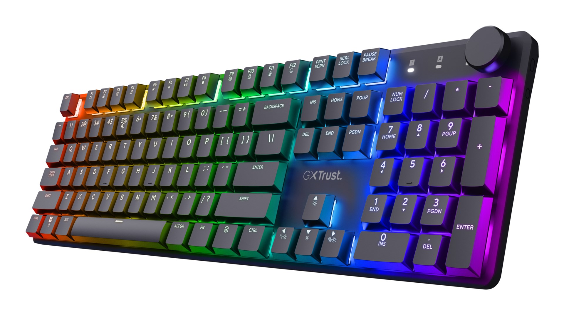 trust gxt 868 torix keyboard gaming usb rf wireless bluetooth qwerty us english black