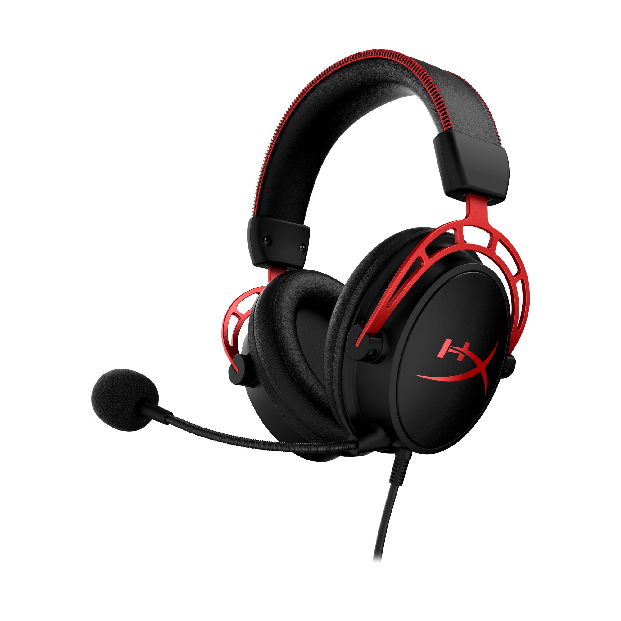 cloud alpha gaming headset black red