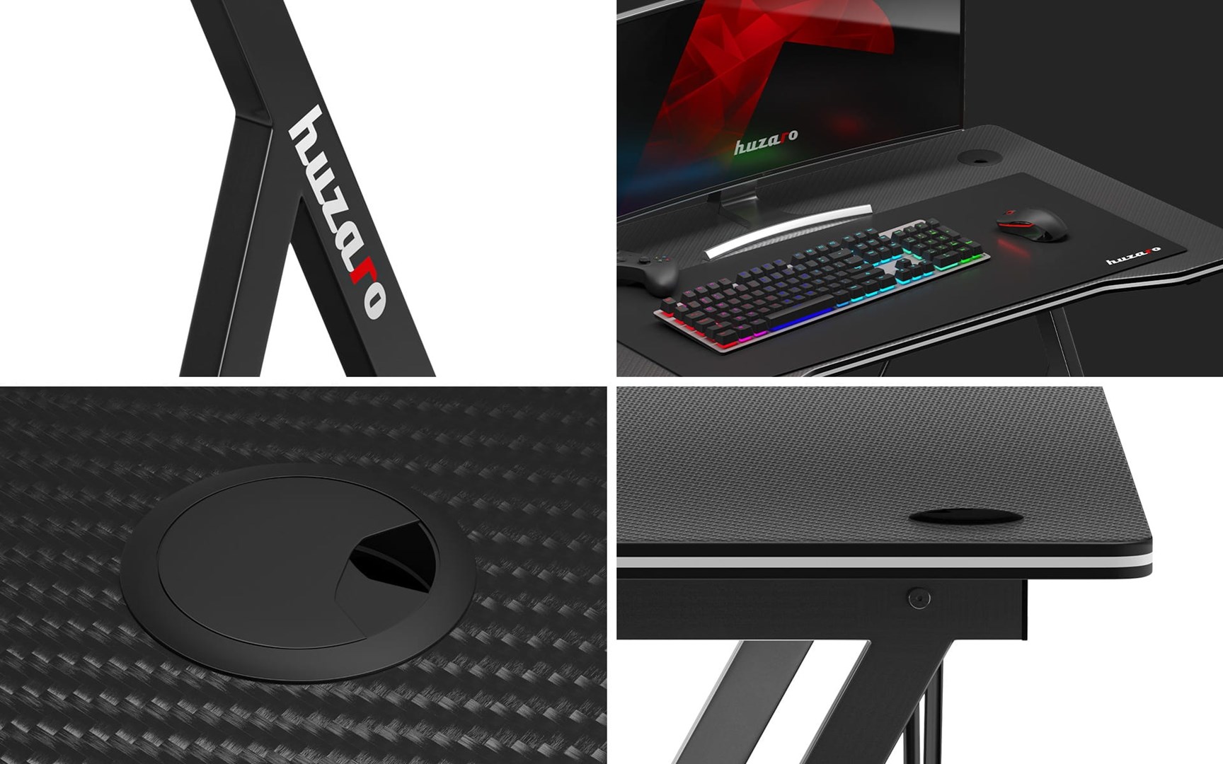 gaming desk huzaro hero 1 4 black 2