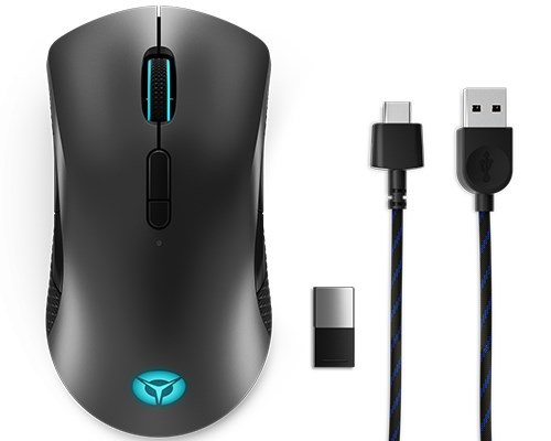 lenovo legion m600 wireless gaming mouse ambidextrous rf wireless bluetooth usb type a optical 16000 dpi